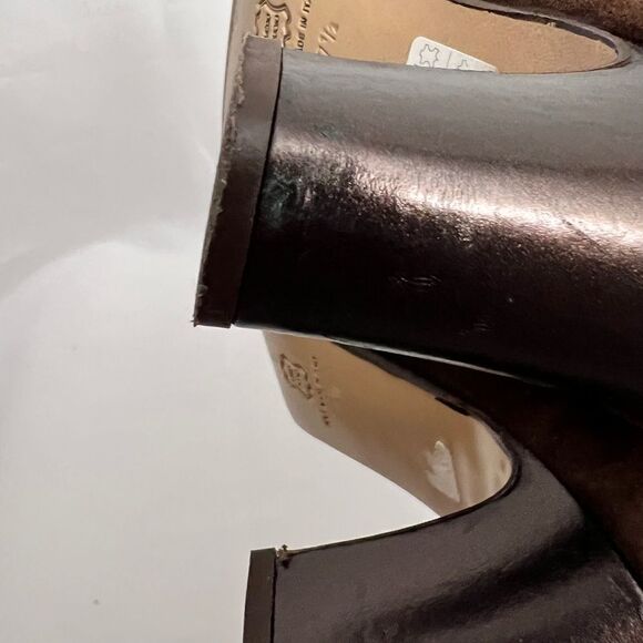 Valentino Brown Suede Heels - Picture 9 of 10